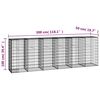 vidaXL Muro de gaviones con cubiertas acero galvanizado 300x50x100 cm