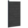 vidaXL Panel de valla WPC y Aluminio Negro
