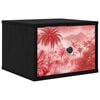 vidaXL Mesita de noche de pared AACHEN Roble Negro 36 x 33 x 25 cm