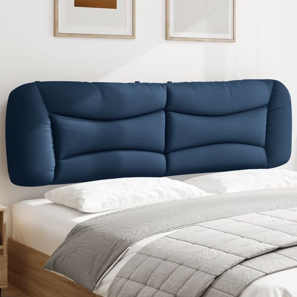 vidaXL Cabecero de cama acolchado Hvar tela azul 180 cm