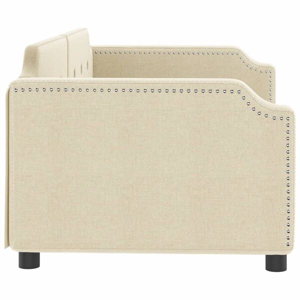 vidaXL Sof&aacute; cama sin colch&oacute;n tela crema 100x200 cm