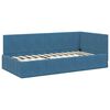 vidaXL Estructura de cama en esquina Azul 90 x 190 cm Terciopelo