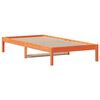 vidaXL Sof&aacute; cama sin colch&oacute;n madera maciza pino marr&oacute;n cera 80x200 cm