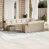 vidaXL Set de sof&aacute;s de jard&iacute;n 11pzas con cojines rat&aacute;n sint&eacute;tico beige