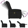 vidaXL Sill&oacute;n reclinable de masaje elevable tela negro