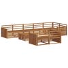 vidaXL Conjunto de sof&aacute;s de exterior 9 pcs Natural