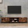 vidaXL Mueble para TV madera contrachapada roble ahumado 180x31,5x40cm