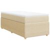 vidaXL Cama box spring con colch&oacute;n tela color crema 80x200 cm