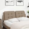 vidaXL Cabecero de cama acolchado Zadar cuero sint&eacute;tico capuchino 120 cm