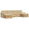 vidaXL Conjunto de sof&aacute;s de exterior 6 uds. y Beige