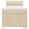 vidaXL Cama box spring con colch&oacute;n tela color crema 80x200 cm