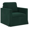 vidaXL Sof&aacute; 2 pcs Verde oscuro 138 x 78 x 80 cm Terciopelo