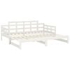 vidaXL Sof&aacute; cama extra&iacute;ble madera maciza de pino blanco 2x(80x200) cm