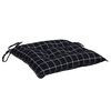 vidaXL Cojines para silla 4 uds tela Oxford a cuadros negro 50x50x7 cm