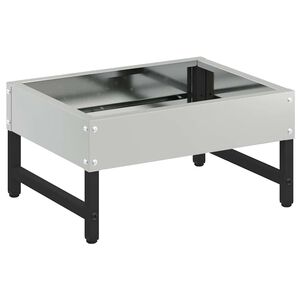 vidaXL Comedero para Aves Plateado 80 x 28 x 13.5 cm Acero Galvanizado