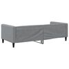 vidaXL Sof&aacute; cama sin colch&oacute;n tela gris claro 90x200 cm