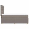 vidaXL Cama box spring con colch&oacute;n tela gris taupe 90x200 cm