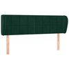 vidaXL Cabecero de terciopelo verde oscuro 147x23x78/88 cm