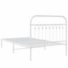 vidaXL Estructura cama sin colchón con cabecero metal blanco 100x200cm