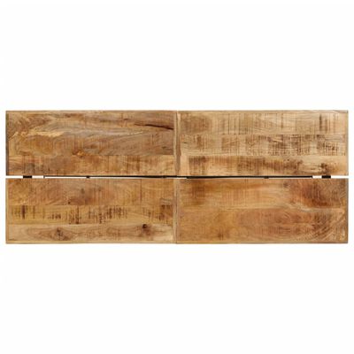 vidaXL Mesa alta de hierro y madera maciza de mango 180x70x107 cm
