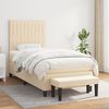 vidaXL Cama box spring con colch&oacute;n tela color crema 90x190 cm