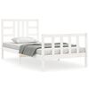 vidaXL Estructura cama sin colch&oacute;n madera maciza pino blanca 100x200cm