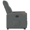 vidaXL Sill&oacute;n reclinable elevable de tela gris oscuro