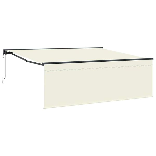 vidaXL Toldo Retr&aacute;ctil Crema 400 x 300 cm Poli&eacute;ster y Aluminio