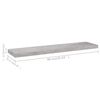 vidaXL Estantes flotantes pared 4 uds gris hormigón MDF 90x23,5x3,8 cm