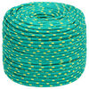 vidaXL Cuerda de barco polipropileno verde 6 mm 50 m