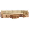 vidaXL Conjunto de sof&aacute;s de exterior con coj&iacute;n 6 pcs Natural y Beige