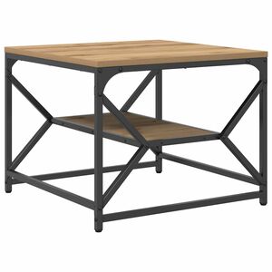 vidaXL Mesa de Caf&eacute; Roble artisan 51 x 50 x 40 cm