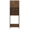 vidaXL Armario de lavadora marrón roble 64x25,5x190 cm