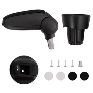 vidaXL Reposabrazos para coche ABS negro 13x33x(33-49) cm