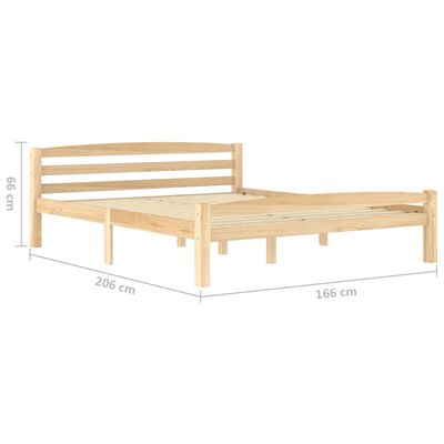 vidaXL Estructura de cama de madera de pino maciza 160x200 cm