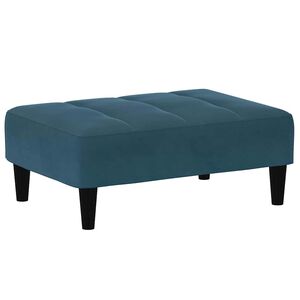 vidaXL Reposapi&eacute;s de terciopelo azul 77x55x31 cm