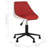 vidaXL Silla comedor giratoria 4 uds cuero sint&eacute;tico rojo vino blanco