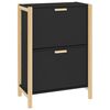vidaXL Zapatero madera contrachapada negro 57,5x33x80 cm