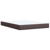 vidaXL Cama box spring con colch&oacute;n tela marr&oacute;n oscuro 160x200 cm