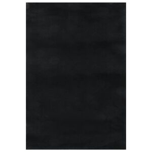vidaXL Alfombra de pelo largo negra, 240 x 305 cm, poli&eacute;ster