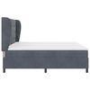 vidaXL Cama tipo Box Spring Gris oscuro 200 x 200 cm Poli&eacute;ster