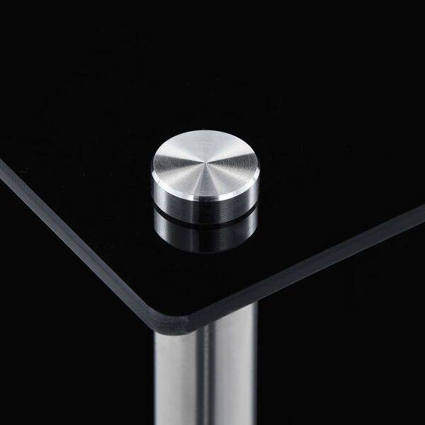 vidaXL Estanter&iacute;a 5 niveles cristal templado negro 40x40x130 cm