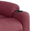 vidaXL Sillón de masaje reclinable de tela color vino tinto