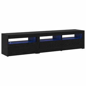 vidaXL Gabinetes para TV 2 pcs Roble negro 180 x 35 x 40 cm