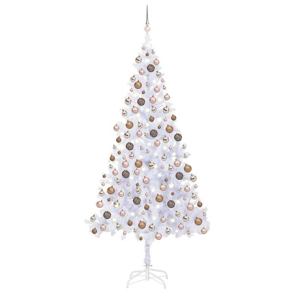 vidaXL &Aacute;rbol de Navidad artificial con luces y bolas 910 ramas 210 cm