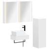 vidaXL Juego de muebles de ba&ntilde;o 4 uds. Blanco