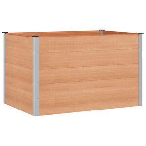 vidaXL Arriate elevado Marr&oacute;n 150 x 100 x 91 cm WPC y Aluminio
