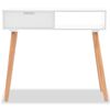 vidaXL Mesa consola de madera maciza de pino blanca 80x30x72 cm