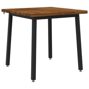 vidaXL 60 x 55 x 75 cm Madera de Acacia S&oacute;lida Natural y negro