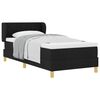 vidaXL Cama tipo Box Spring con cabecera Negro 90 x 200 cm tela
